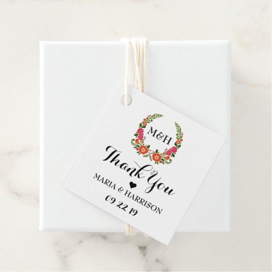 Het Bohemian Summer Wedding Collectie Bedankjes Labels (In situ)