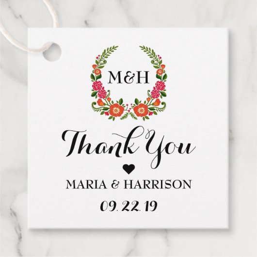 Het Bohemian Summer Wedding Collectie Bedankjes Labels (Voorkant)