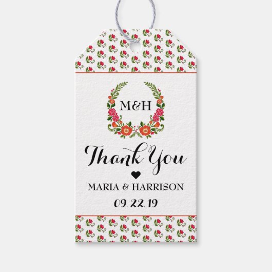 Het Bohemian Summer Wedding Collectie Cadeaulabel (Voorkant)