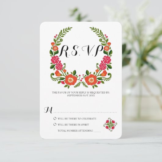 Het Bohemian Summer Wedding Collectie Kaart (Staand voorkant)