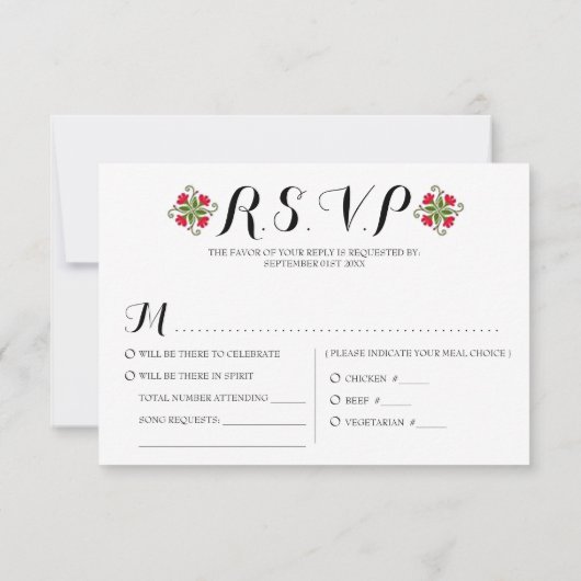 Het Bohemian Summer Wedding Collectie Kaart (Achterkant)