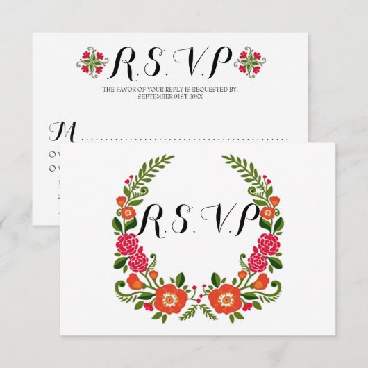 Het Bohemian Summer Wedding Collectie Kaart (Voorkant / Achterkant)