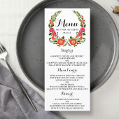 Het Bohemian Summer Wedding Collectie Menu