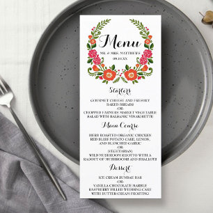 Het Bohemian Summer Wedding Collectie Menu