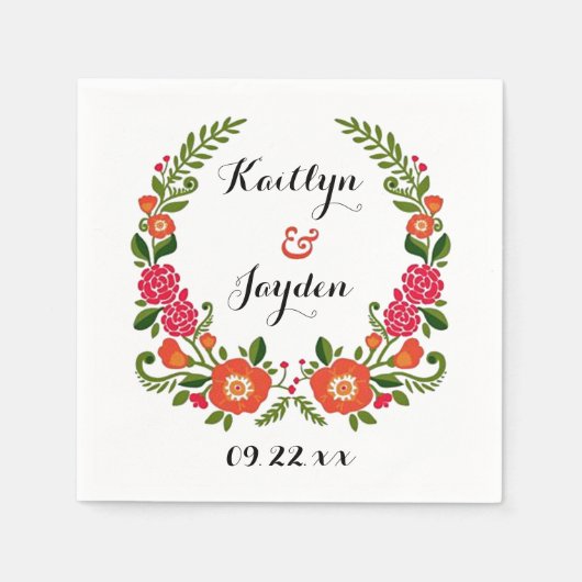 Het Bohemian Summer Wedding Collectie Servet (Voorkant)