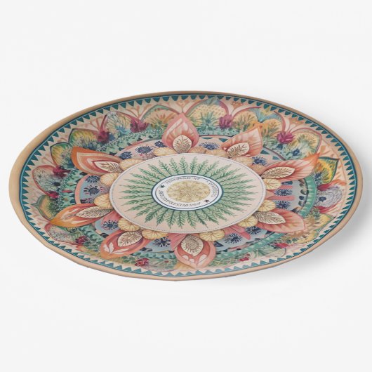 Het Boho servies debat: Melamine Paper Borden Papieren Bordje (Gekanteld)