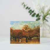 Het Bois de Boulogne van Van Gogh, Briefkaart (Staand voorkant)
