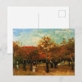 Het Bois de Boulogne van Van Gogh, Briefkaart (Voorkant / Achterkant)