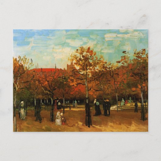 Het Bois de Boulogne van Van Gogh, Briefkaart (Voorkant)