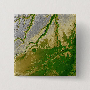 Het Boliviaanse Amazonegebied Vierkante Button 5,1 Cm