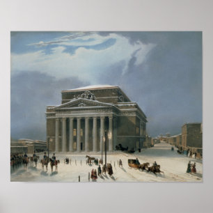 Het Bolshoi-theater in Moskou Poster