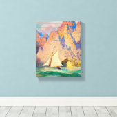 Het Bonadventure van Newell Convers Wyeth Canvas Afdruk (Insitu (Houten vloer))