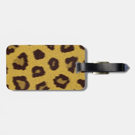 Het bont-collectie - luipaard bagagelabel (Achterkant horizontaal)