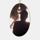 Het bonvuur bekijken keramisch ornament (Links)