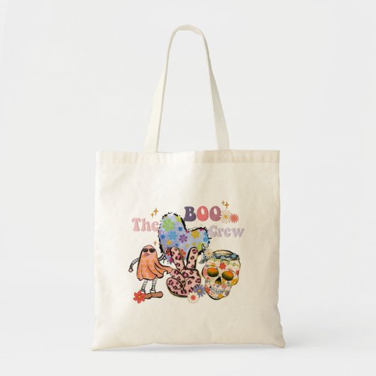Het Boo Crew Retro Halloween Tote Bag (Voorkant)