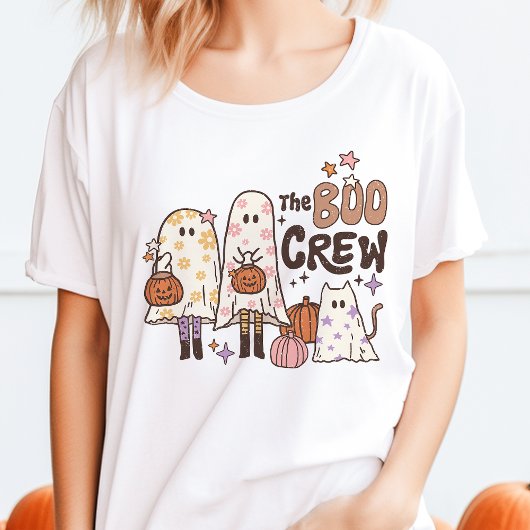 Het Boo Crew Retro Halloween Tri-Blend Shirt