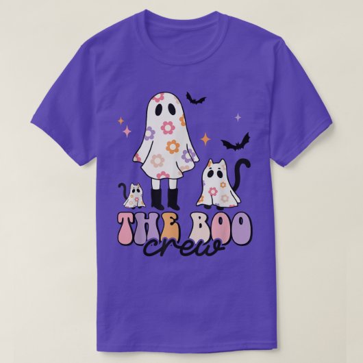 Het Boo Crew Spooky Season Ghost Cat Halloween Gro T-shirt (Design voorkant)