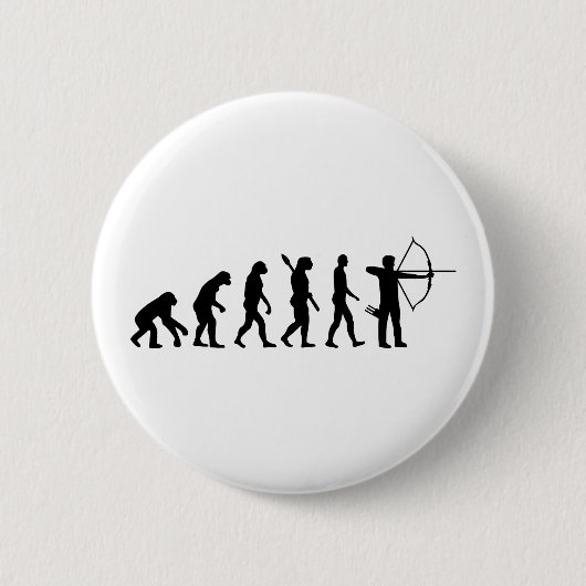 Het Boogschieten van de evolutie Ronde Button 5,7 Cm (Voorkant)