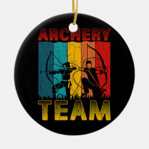 Het boogteam Funny Archer Arrow Bow Hunting Keramisch Ornament