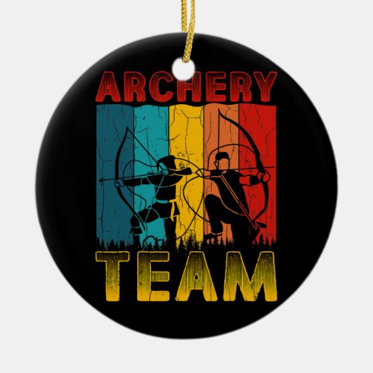 Het boogteam Funny Archer Arrow Bow Hunting Keramisch Ornament (Voorkant)