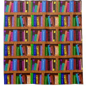 Het Bookshelf-patroon van bibliotheekboeken voor l Douchegordijn (Voorkant)