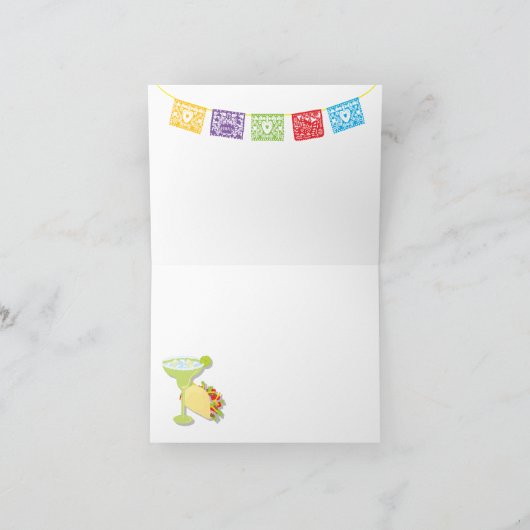 Het bord de Mexicaanse Fiesta u dankt neemt van Bedankkaart (Binnen)