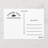 Het bord houdt Kalme Afstuderen dankt u Briefkaart (Achterkant)