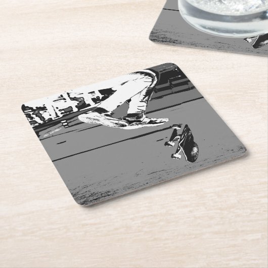 Het bord omdraaien kartonnen onderzetters (Schuin)