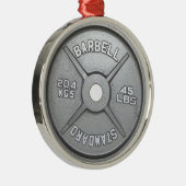 Het Bord van Barbell Metalen Ornament (Rechts)