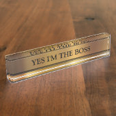 Het Bord van de Directiedesk van het Boss Naambordje (Zijkant)