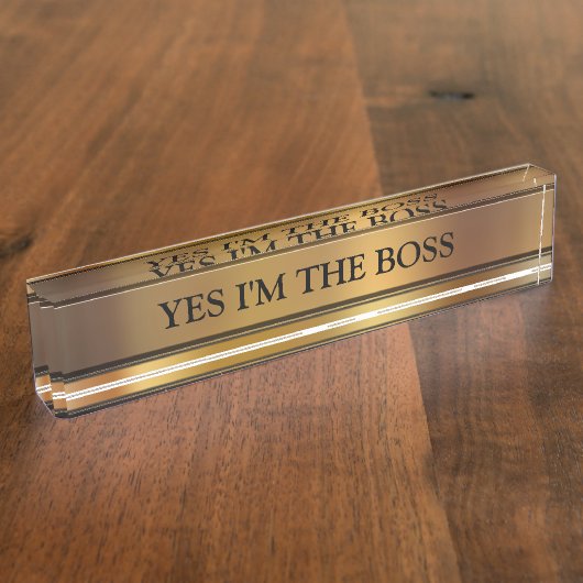 Het Bord van de Directiedesk van het Boss Naambordje (Zijkant)