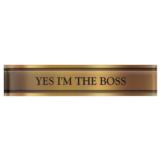 Het Bord van de Directiedesk van het Boss Naambordje (Voorkant)