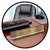 Het Bord van de Directiedesk van het Boss Naambordje