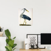Het bord van de Heron (Ardea cinerea) uit 'The Bri Poster (Thuiskantoor)