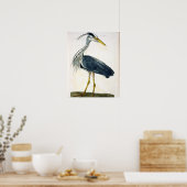 Het bord van de Heron (Ardea cinerea) uit 'The Bri Poster (Keuken)