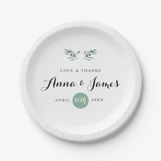 Het Bord van het Olive Spring Wedding Paper (Voorkant)