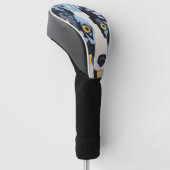 Het Border Collie Hondenportret 003 - Sable Gabrie Golfheadcover (Schuin)