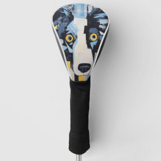 Het Border Collie Hondenportret 003 - Sable Gabrie Golfheadcover