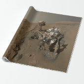 Het boren op Mars Curiosity Rode Marslandschap Cadeaupapier (Uitgerold)
