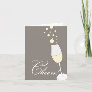 Het borrelen Champagne "juicht!" toe Groet Kaart