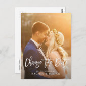 het borstelmanuscript verandert de datumfoto briefkaart (Voorkant / Achterkant)