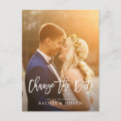 het borstelmanuscript verandert de datumfoto briefkaart (Voorkant)