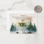 Het bos bedankt notitiekaartje (Voorkant / Achterkant in situ)