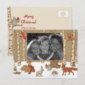 Het bos Briefkaart van de Foto van Kerstmis (Voorkant / Achterkant)