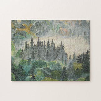 Het bos in Dawn Legpuzzel