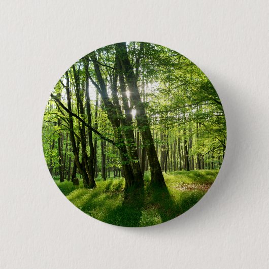 Het bos in de lente ronde button 5,7 cm (Voorkant)