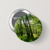 Het bos in de lente ronde button 5,7 cm (Voorkant /achterkant)