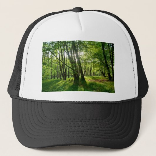 Het bos in de lente trucker pet (Voorkant)