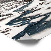 Het bos in sneeuw, Chinees Poster voor schilderen (Hoek)