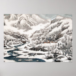 Het bos in sneeuw, Chinees Poster voor schilderen